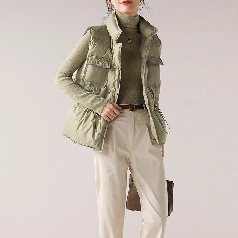 2021 New Autumn Winter Women Ultra Light Down Vest White Duck Down Jacket Short Down Coat Parka Ladies Sleeveless Waistcoat
2021 New Autumn Winter Women Ultra Light Down Vest White Duck Down Jacket Short Down Coat Parka Ladies Sleeveless Waistcoat