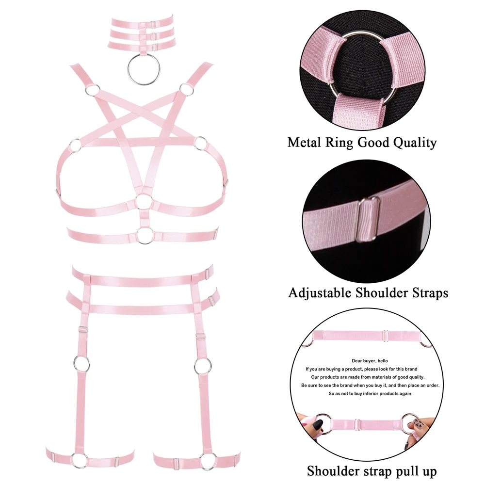 Harajuku Pentagram Full Body Set Suspender Belt Wedding Garter Sexy Harness Underwear Elastic Strappys Pole Dance Rave Punk Goth
Harajuku Pentagram Full Body Set Suspender Belt Wedding Garter Sexy Harness Underwear Elastic Strappys Pole Dance Rave Punk Goth
