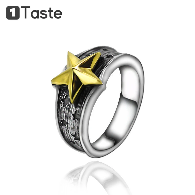 ONE TASTE 925 Sterling Thai Silver Five-pointed Star Men's Rings Punk Rock Hip Hop Gift Male Fine Jewelry Trendy Vintage
ONE TASTE 925 Sterling Thai Silver Five-pointed Star Men's Rings Punk Rock Hip Hop Gift Male Fine Jewelry Trendy Vintage