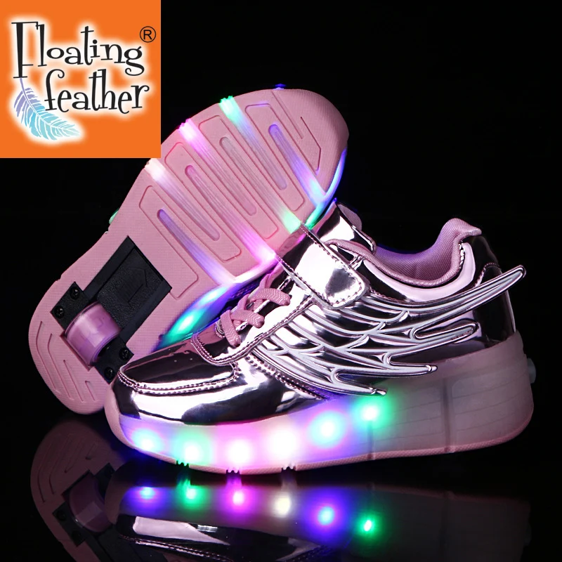 Size 28-40 Glowing Sneakers for Girls Boys Sneakers with Wheels Toddler Girl Shoes Tenis Led Infantil Footwear with Illumination
Size 28-40 Glowing Sneakers for Girls Boys Sneakers with Wheels Toddler Girl Shoes Tenis Led Infantil Footwear with Illumination