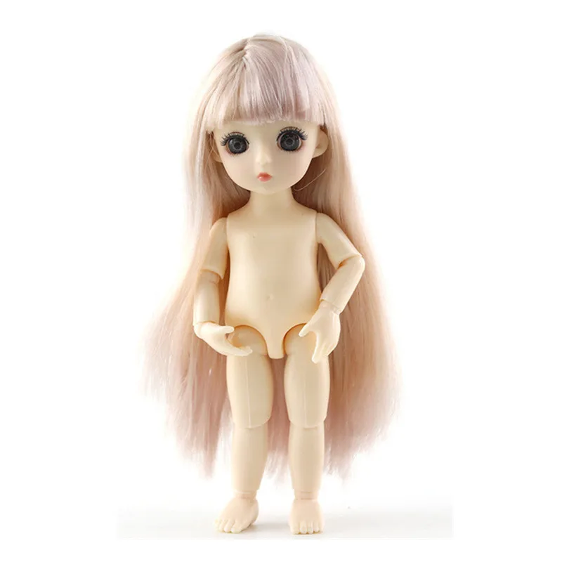 1/12 BJD куклы 13 шарниров Натуральная Кожа DIY 16 см принцессы 3D глаза игрушки ручной