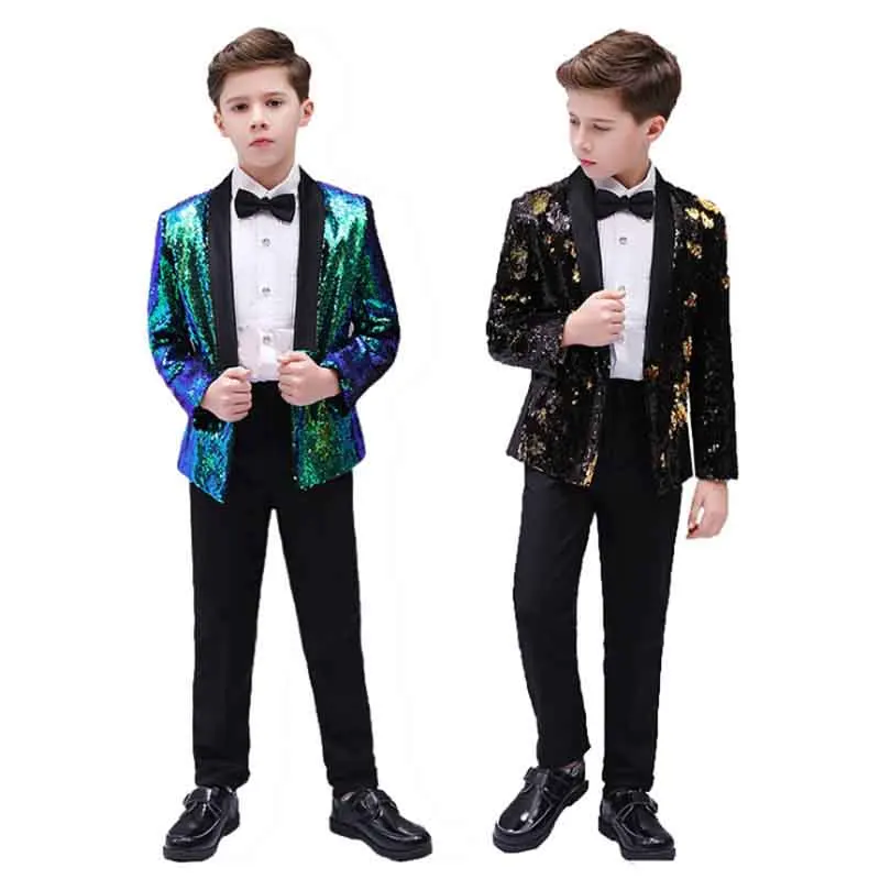 Boys Suit Sequins Blazer Suit Jacket Blue Black Kids Wedding Suit Children Carnival Halloween Cosplay Costume For Boy 3-14T
Boys Suit Sequins Blazer Suit Jacket Blue Black Kids Wedding Suit Children Carnival Halloween Cosplay Costume For Boy 3-14T