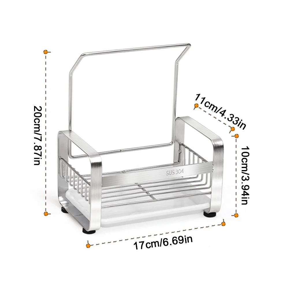 Brush Holder Home Drain Rack Stainless Steel Sponge Waterproof Sink Organizer Rustproof Kitchen Supplies With Dishcloth Hanger
Brush Holder Home Drain Rack Stainless Steel Sponge Waterproof Sink Organizer Rustproof Kitchen Supplies With Dishcloth Hanger