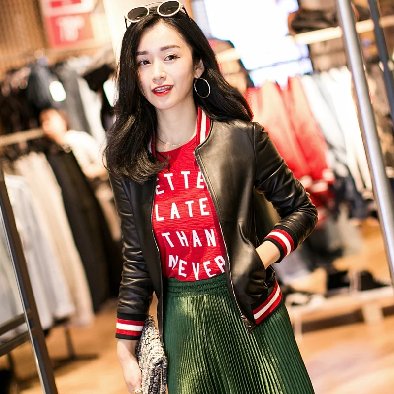 JCHB 2021 coat Women's loose leather spring and autumn spring and autumn Korean style autumn student leather jacket sheep leathe
JCHB 2021 coat Women's loose leather spring and autumn spring and autumn Korean style autumn student leather jacket sheep leathe