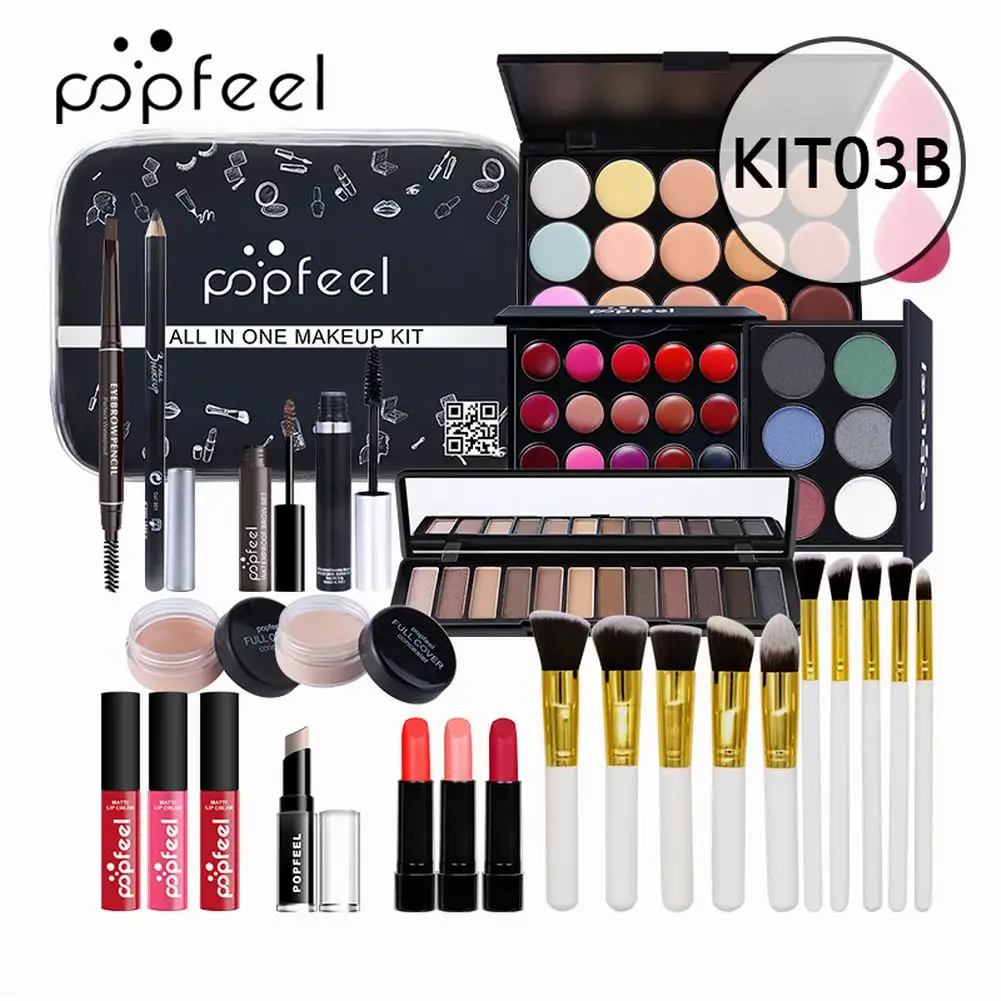 29PCS All in One Makeup Set Includes Eyeshadow Palette Lip Gloss Concealer Palette Makeup Brush with Carry Bag Gift for Women
29PCS All in One Makeup Set Includes Eyeshadow Palette Lip Gloss Concealer Palette Makeup Brush with Carry Bag Gift for Women