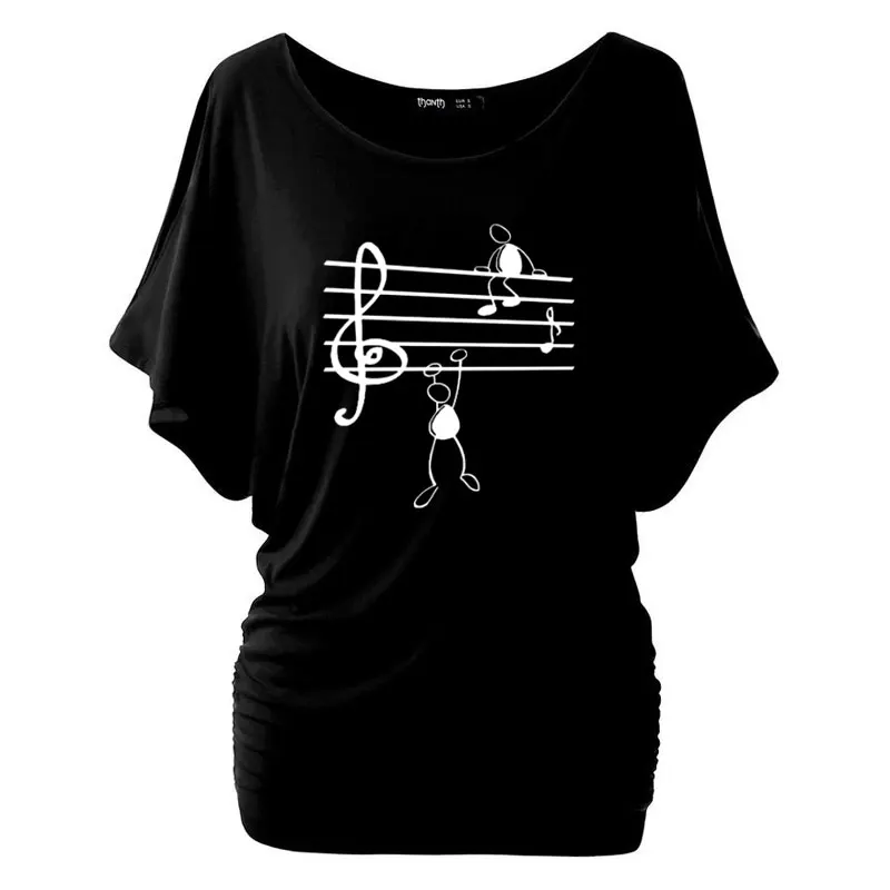 Music Notes Funny Printed T Shirt Women Summer Animal Short Batwing Sleeve Tshirts Harajuku T-Shirt Girl Casual Tops t shirt
Music Notes Funny Printed T Shirt Women Summer Animal Short Batwing Sleeve Tshirts Harajuku T-Shirt Girl Casual Tops t shirt