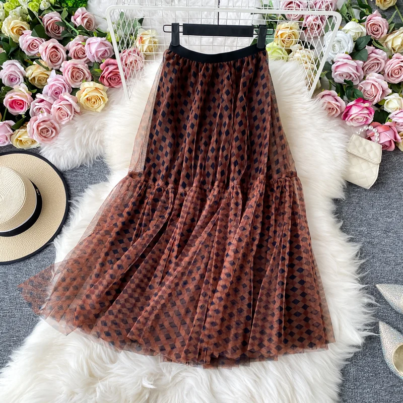 2020 autumn new female high waist plaid ruffles gauze skirt women's chic mesh puff skirts
2020 autumn new female high waist plaid ruffles gauze skirt women's chic mesh puff skirts