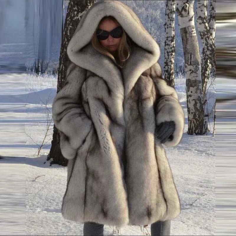 2021 Fashion Winter Natural Loose Fox Fur Collar Warm Long Casual Outerwear Solid Real Fox Fur Coat With Hood Women Fur Jacket
2021 Fashion Winter Natural Loose Fox Fur Collar Warm Long Casual Outerwear Solid Real Fox Fur Coat With Hood Women Fur Jacket