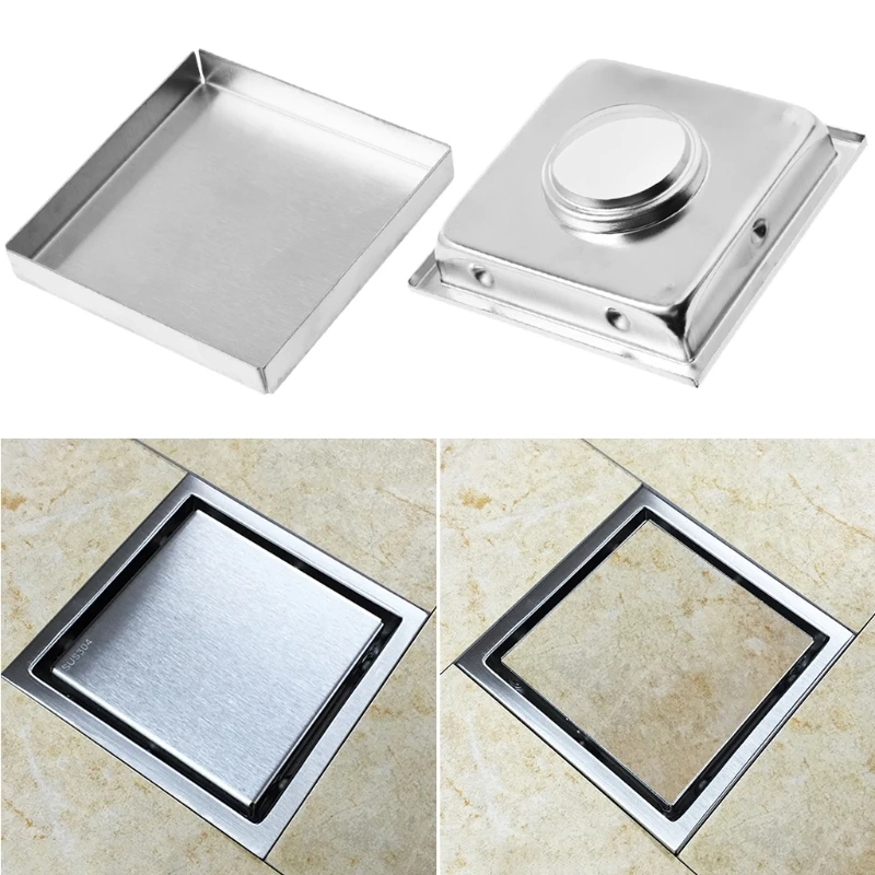 Stainless Steel 15x15cm Square Shower Floor Drain Tile Insert Grate Invisible M17E
Stainless Steel 15x15cm Square Shower Floor Drain Tile Insert Grate Invisible M17E