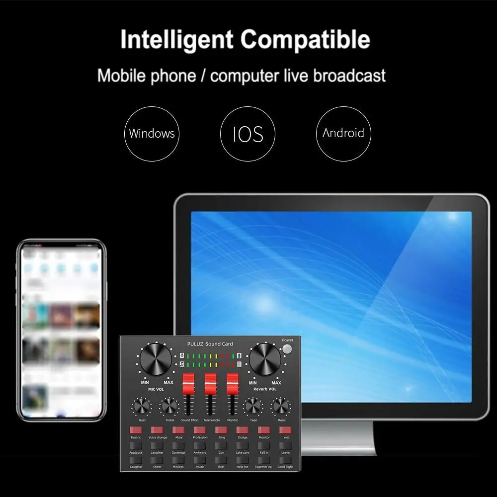 Audio Mixer sound card mixer Bt Connected Personal Singing Recording Sound Mixer Adjustable Volume For Pc Phone Live Broadcast
Audio Mixer sound card mixer Bt Connected Personal Singing Recording Sound Mixer Adjustable Volume For Pc Phone Live Broadcast