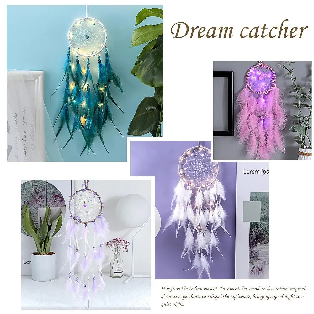 Innovative Dream Catcher Pendant Hand-Woven Ornaments Handmade Birthday Graduation Gift Aeolian Bells With Lights 
Innovative Dream Catcher Pendant Hand-Woven Ornaments Handmade Birthday Graduation Gift Aeolian Bells With Lights