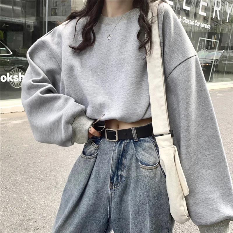 crop top sweatshirt women streetwear casual style Harajuku bf pullovers loose ladies Korean hoodie fashion brand autumn winter 
crop top sweatshirt women streetwear casual style Harajuku bf pullovers loose ladies Korean hoodie fashion brand autumn winter