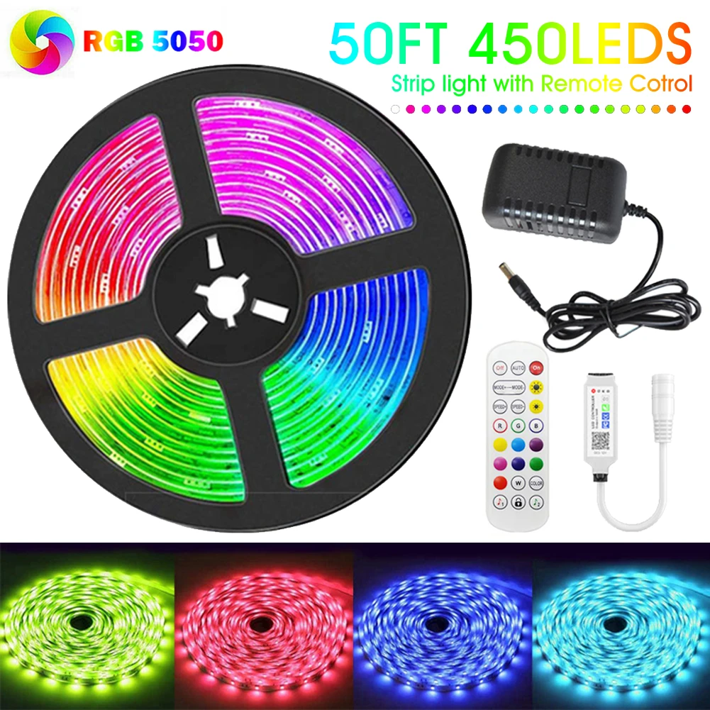 Гибкая светодиодная ленсветильник 5050 RGB с приложением и дистанционным управлением
Гибкая светодиодная ленсветильник 5050 RGB с приложением и дистанционным управлением