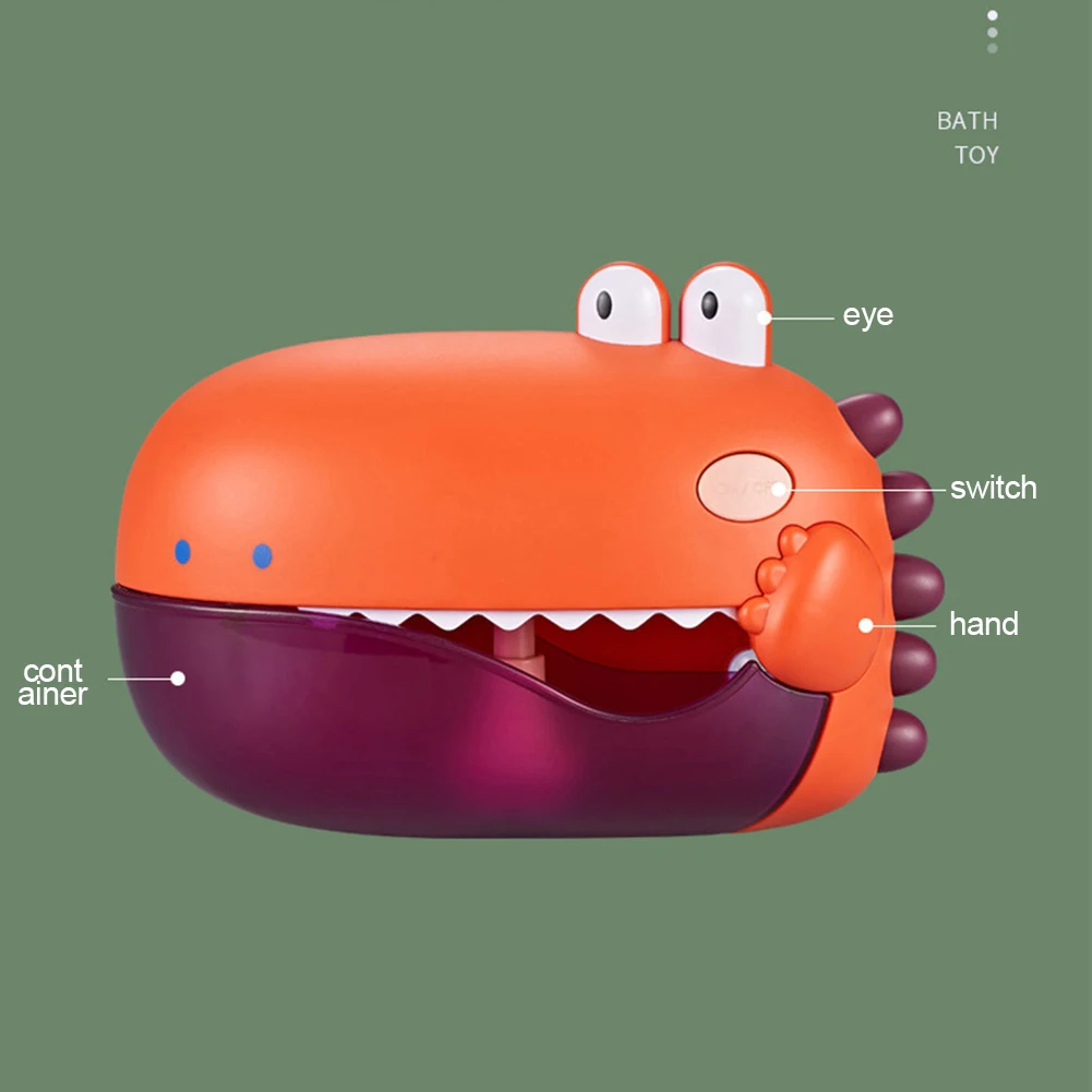 Children Toy Playing Water Floating Automatic Bubble Maker Cartoon Cute Dinosaur Baby Bath Cartoon Bathroom Baby Bath Toys
Children Toy Playing Water Floating Automatic Bubble Maker Cartoon Cute Dinosaur Baby Bath Cartoon Bathroom Baby Bath Toys