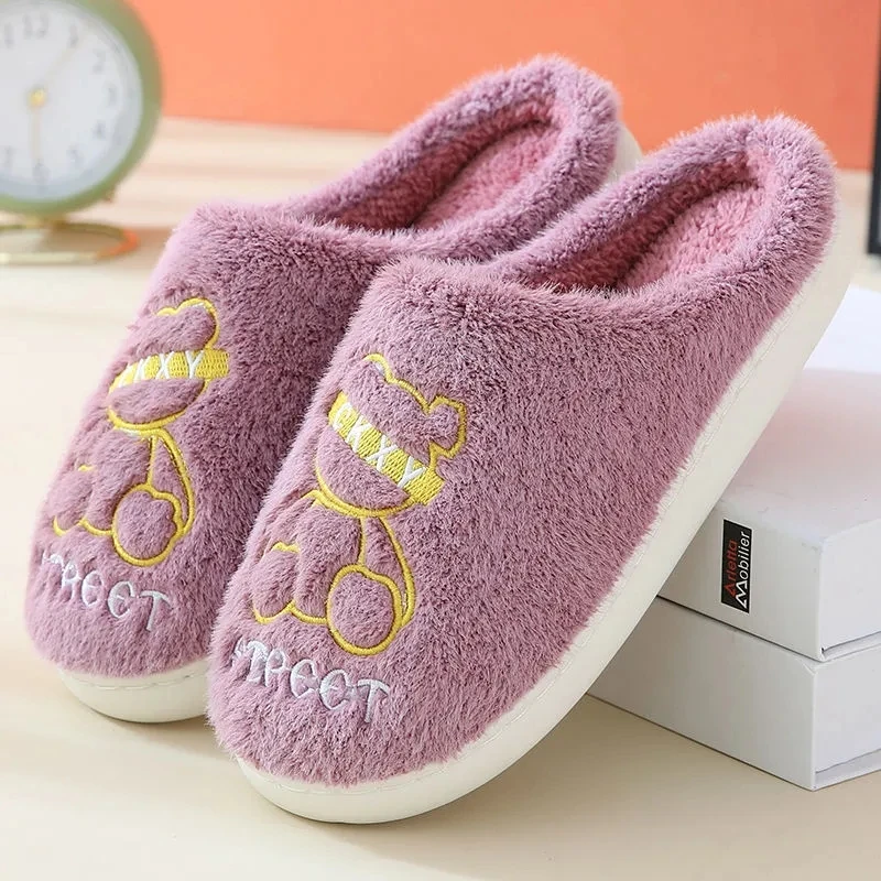 Women Winter Plush Thickheel Warm Slippers Couple Cartoon Bear Animals Cotton Slippers Females Soft Sole Comfort Home Slipper
Women Winter Plush Thickheel Warm Slippers Couple Cartoon Bear Animals Cotton Slippers Females Soft Sole Comfort Home Slipper