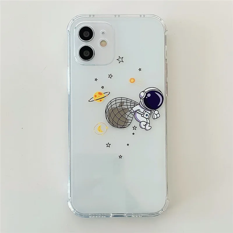 Transparent astronaut silicone phone case for iPhone11 12Pro Max mini X XR XS XSMax 8 7PluS anti-drop protective back cover
Transparent astronaut silicone phone case for iPhone11 12Pro Max mini X XR XS XSMax 8 7PluS anti-drop protective back cover