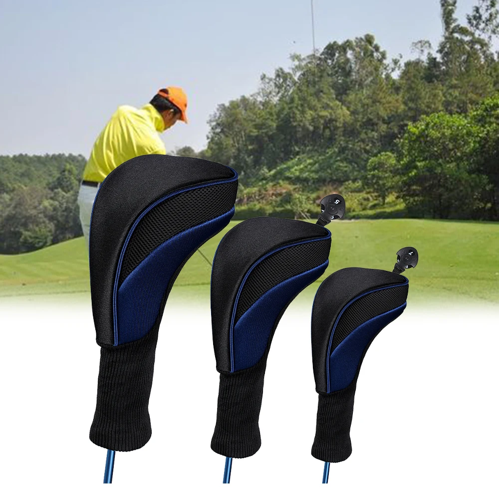 3Pcs Black Golf Head Covers Driver 1 3 5 Fairway Wood Headcovers Long Neck Knit Protective Cover Fairway Driver Club Accessories
3Pcs Black Golf Head Covers Driver 1 3 5 Fairway Wood Headcovers Long Neck Knit Protective Cover Fairway Driver Club Accessories