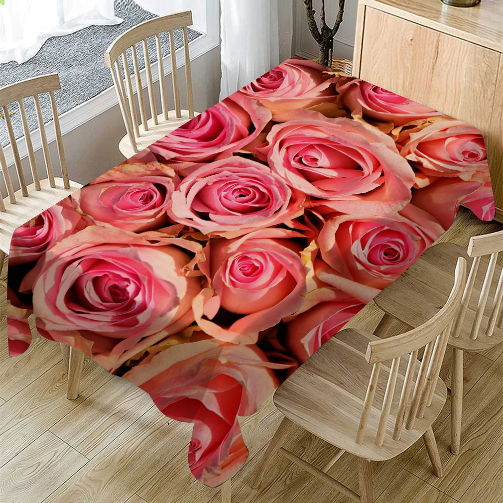 Pink Rose Floral Tablecloth Rectangular Linen 3D Colorful Flower Wedding Dining Table Cover Pastoral Rural Plant Tea Table Cloth
Pink Rose Floral Tablecloth Rectangular Linen 3D Colorful Flower Wedding Dining Table Cover Pastoral Rural Plant Tea Table Cloth