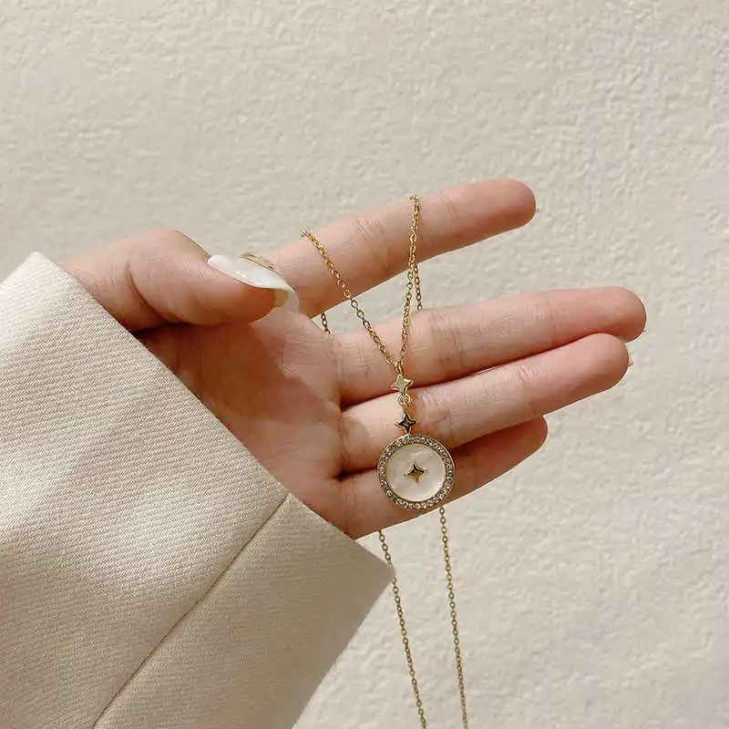 Jewelry Gift Korean Titanium Steel Design Star Shell Women's Clavicle Chain Simple Female Necklace Bridal Necklaces for Girls 
Jewelry Gift Korean Titanium Steel Design Star Shell Women's Clavicle Chain Simple Female Necklace Bridal Necklaces for Girls