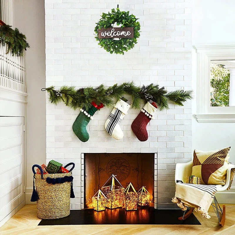 Artificial Boxwood Wreath 12 Inch Welcome Wreath with Wooden Sign for Front Door Window Wall Wedding Home Decoration
Artificial Boxwood Wreath 12 Inch Welcome Wreath with Wooden Sign for Front Door Window Wall Wedding Home Decoration