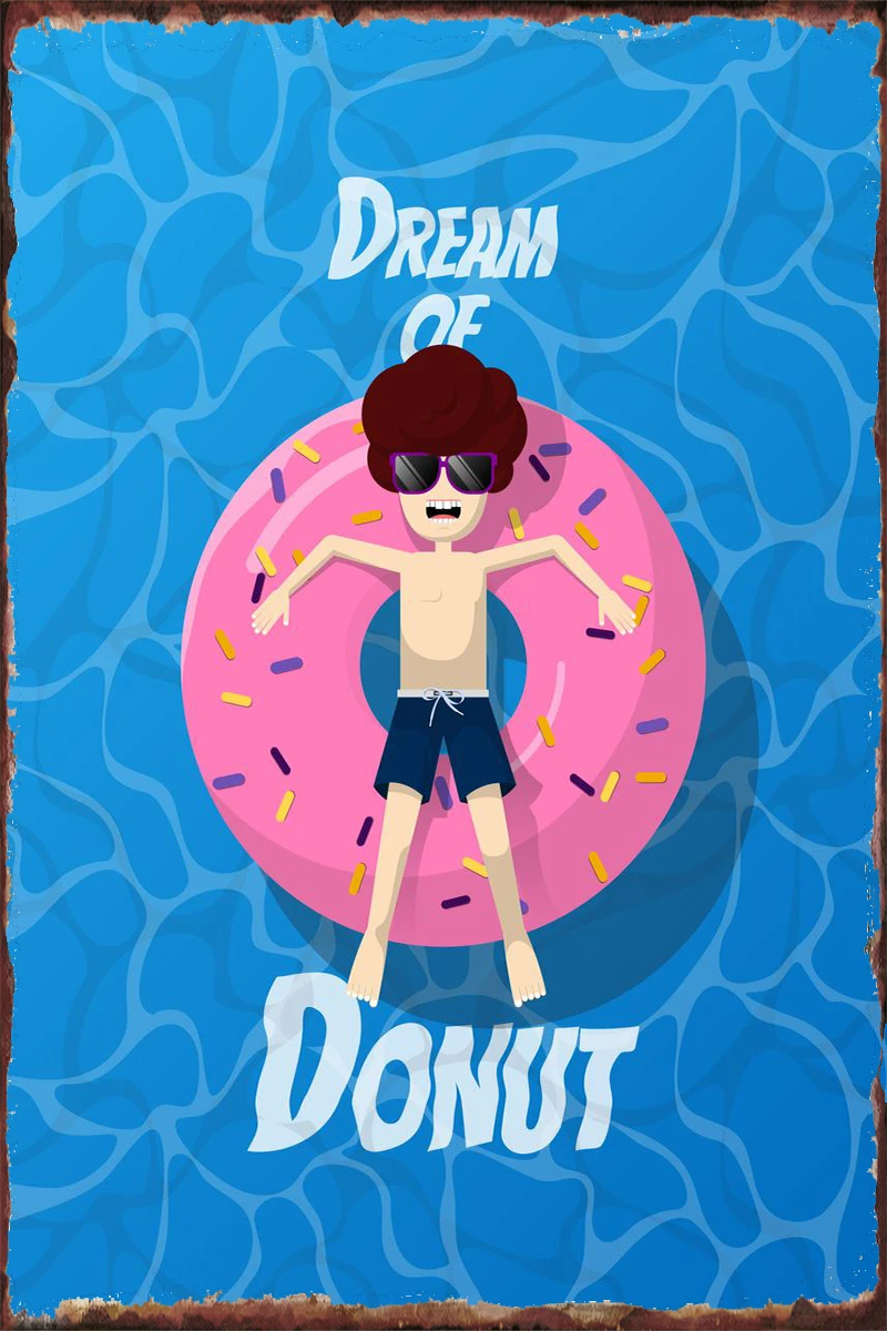 Винтажный металлический знак Dream of Donut, жестяные таблички, Настенный декор, украшение для комнаты в стиле ретро для художественного кафе, паб...
Винтажный металлический знак Dream of Donut, жестяные таблички, Настенный декор, украшение для комнаты в стиле ретро для художественного кафе, паб...