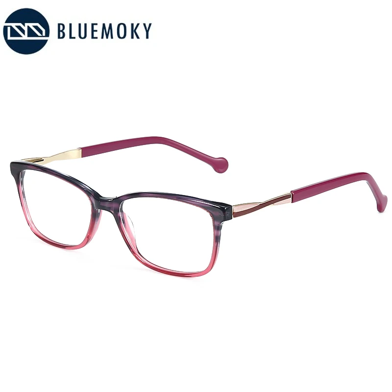 BLUEMOKY Brand Design Square Glasses Frame Women Ultralight Acetate Cat Eye Optical Spectacle Myopia Prescription Eyeglasses | Аксессуары