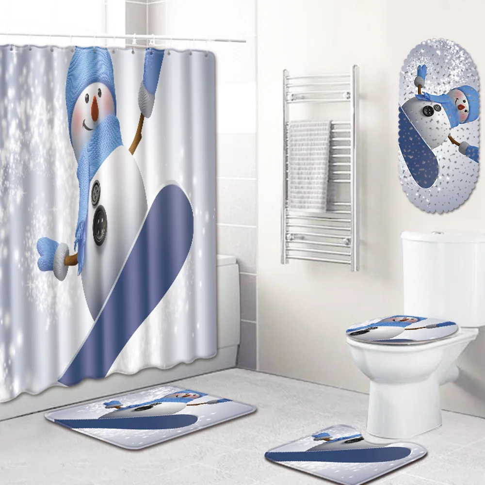 Snowman Shower Curtain Bathroom Mat Five-Piece Bathroom Toilet Carpet Shower Mat memory foam mattress bathroom mats and rugs
Snowman Shower Curtain Bathroom Mat Five-Piece Bathroom Toilet Carpet Shower Mat memory foam mattress bathroom mats and rugs