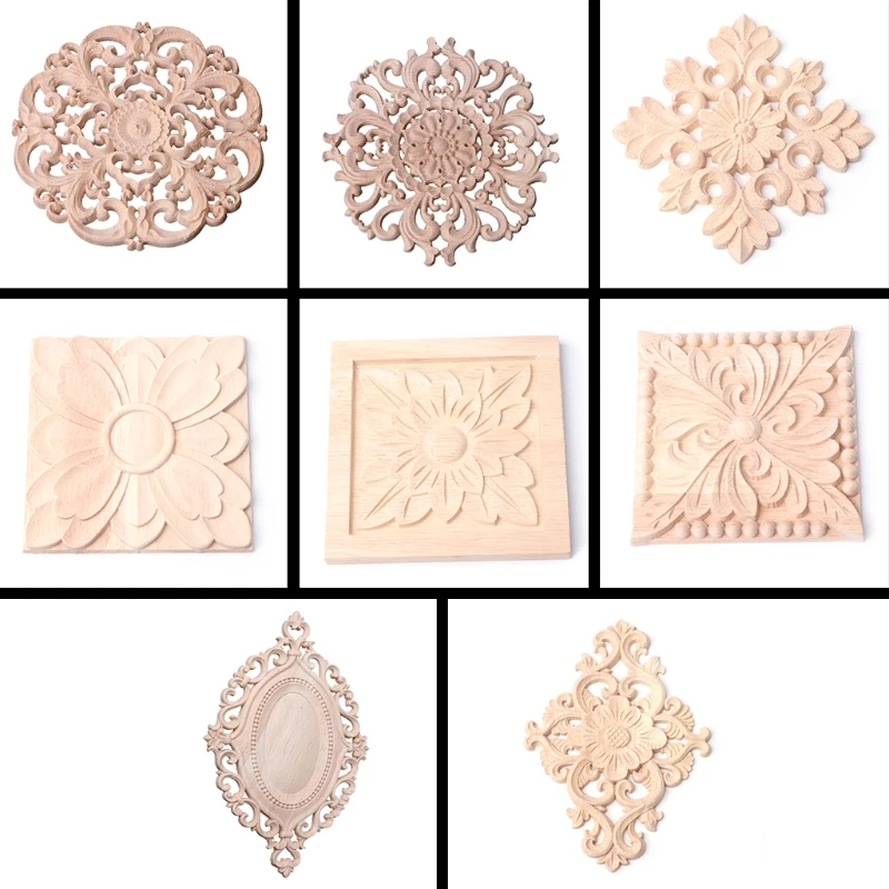 Exquisite Wood Carved Corner Onlay Applique Frame Furniture Unpainted Home Decor 
Exquisite Wood Carved Corner Onlay Applique Frame Furniture Unpainted Home Decor