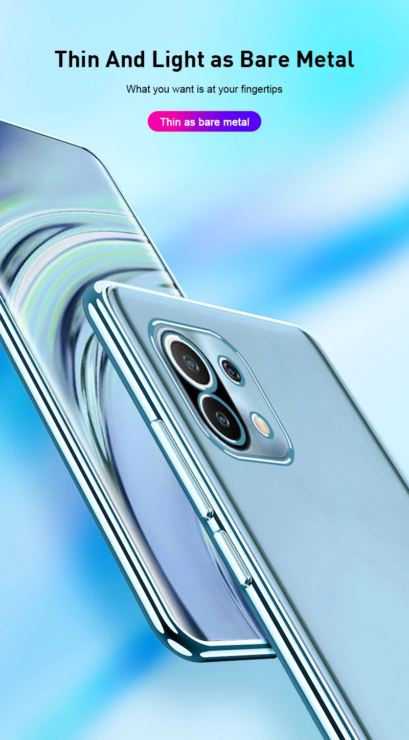 Soft TPU Mobile Phone Case Protective Sleeve Electroplating Transparent Protective Shell For Xiaomi 11 Mobile Phone Accessories
Soft TPU Mobile Phone Case Protective Sleeve Electroplating Transparent Protective Shell For Xiaomi 11 Mobile Phone Accessories