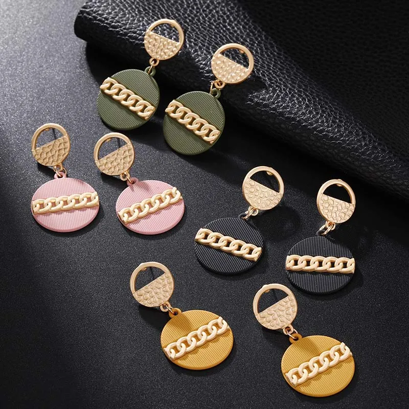 Korean New Fashion Round Women Dangle Earrings Geometric Gold Metal Pendant Hanging Dangle Earrings 2019 Modern Female Jewelry
Korean New Fashion Round Women Dangle Earrings Geometric Gold Metal Pendant Hanging Dangle Earrings 2019 Modern Female Jewelry