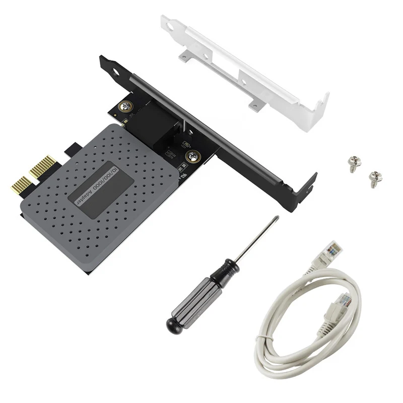 Gigabit Ethernet PCI-E Networks Card Drive-free 10/100/1000Mbps RJ45 LAN Adapter for Desktop PC EM88
Gigabit Ethernet PCI-E Networks Card Drive-free 10/100/1000Mbps RJ45 LAN Adapter for Desktop PC EM88