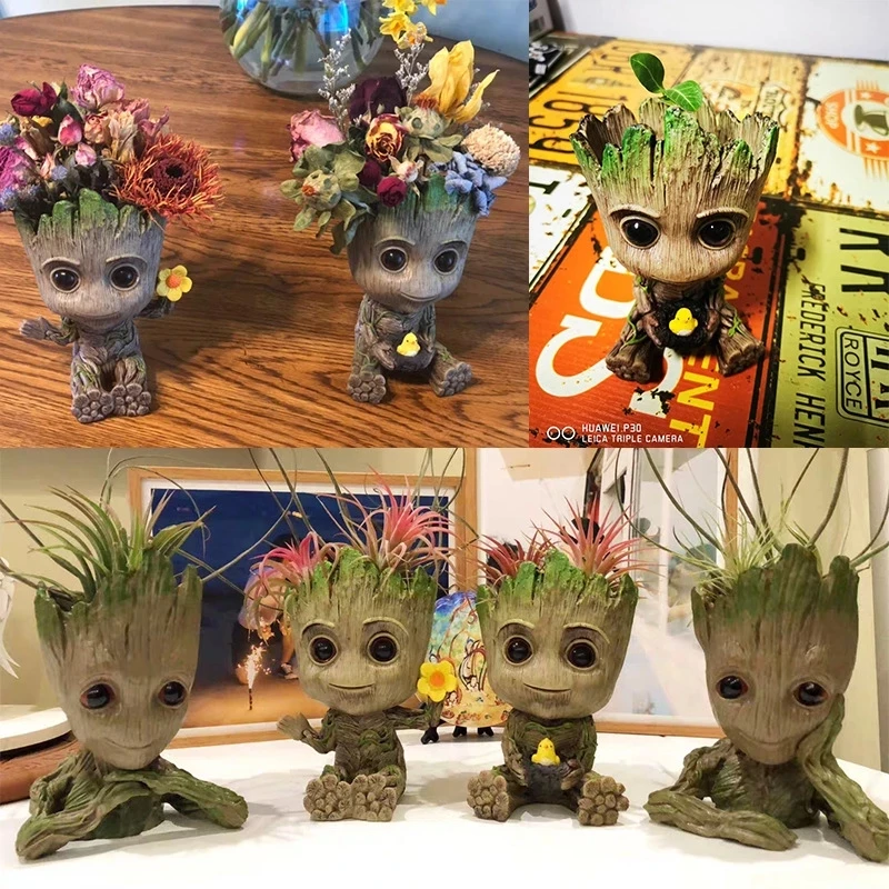 Cartoon Groot Flower Pots Storage Organizer Home Decoration Accessories Home Decor Multifunction Pen Holder Birthday Gift
Cartoon Groot Flower Pots Storage Organizer Home Decoration Accessories Home Decor Multifunction Pen Holder Birthday Gift