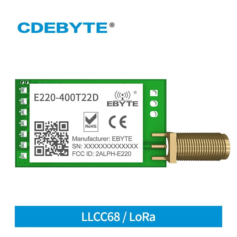 433MHz LLCC68 LoRa 470MHz Wireless Module 22dBm Long Range 5km CDEBYTE E220-400T22D SMA-K UART RSSI Transmitter Receiver SEMTECH
433MHz LLCC68 LoRa 470MHz Wireless Module 22dBm Long Range 5km CDEBYTE E220-400T22D SMA-K UART RSSI Transmitter Receiver SEMTECH