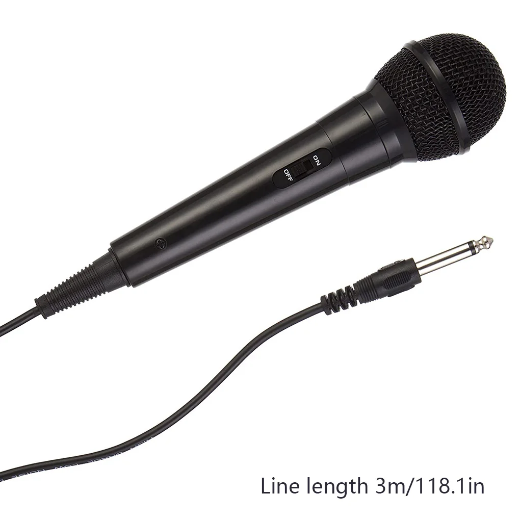 

Handheld Microphone 3.5mm Wired Stage Mic-Speaker Portable Home Karaoke Singing Player Machine Black KTV Karaoke Recording