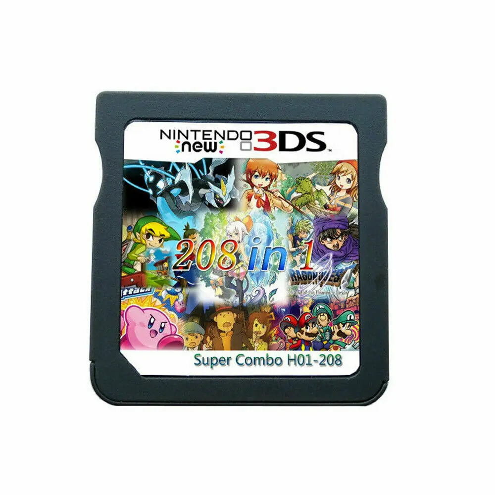 208 in 1 Pokemon Mario Video Games Cartridge Multicart For Nintendo DS NDS NDSL NDSI 2DS 3DS US
208 in 1 Pokemon Mario Video Games Cartridge Multicart For Nintendo DS NDS NDSL NDSI 2DS 3DS US