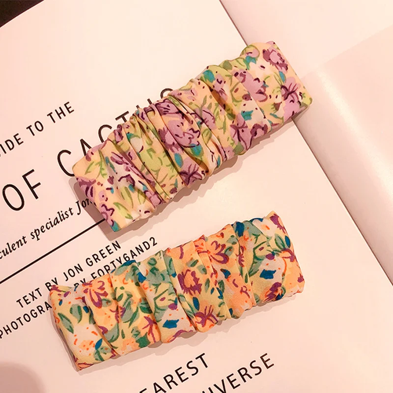 INS style floral Terylene creased hairpin Spring hairpins girls women hair accessories NEW style barrettes
INS style floral Terylene creased hairpin Spring hairpins girls women hair accessories NEW style barrettes