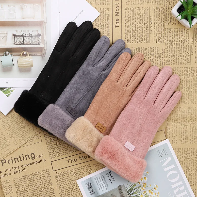 New Fashion Women Gloves Autumn Winter Cute Furry Warm Mitts Full Finger Mittens Women Outdoor Sport Female Gloves Screen
New Fashion Women Gloves Autumn Winter Cute Furry Warm Mitts Full Finger Mittens Women Outdoor Sport Female Gloves Screen