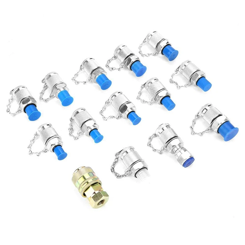 14Pcs Hydraulic Pressure Test Point Testing Coupling Adapter Set for Hydraulic System Kit
14Pcs Hydraulic Pressure Test Point Testing Coupling Adapter Set for Hydraulic System Kit