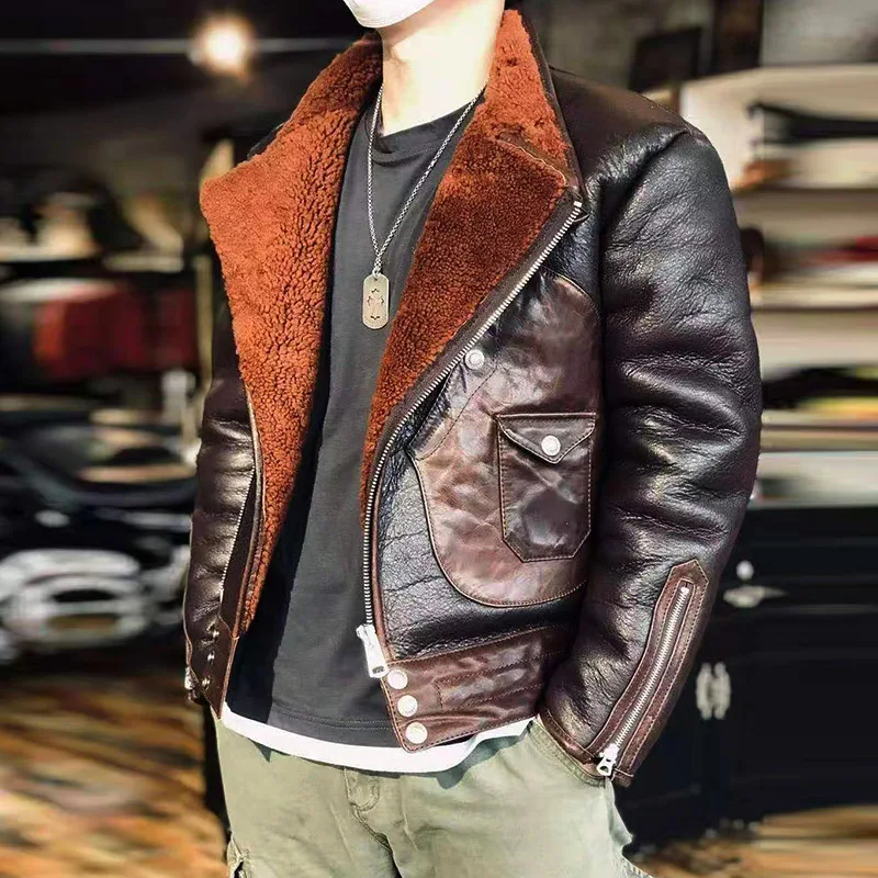 LZP1951 Avfly European Size High Quality Super Warm Genuine Sheep Leather Coat Mens Big B3 Shearling Bomber Military Fur Jacket
LZP1951 Avfly European Size High Quality Super Warm Genuine Sheep Leather Coat Mens Big B3 Shearling Bomber Military Fur Jacket
