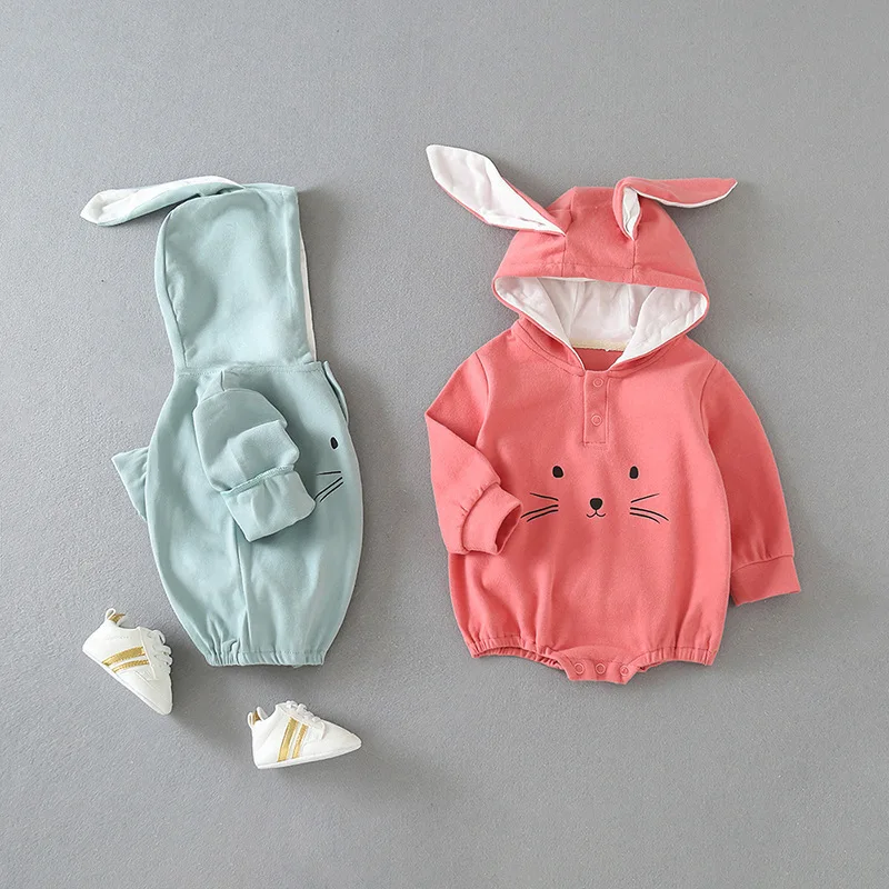 Cute Baby Girls Boys Rabbit Ear Hooded Rompers Long Sleeve Autumn Jumpsuits for 0-2 Years Infant
Cute Baby Girls Boys Rabbit Ear Hooded Rompers Long Sleeve Autumn Jumpsuits for 0-2 Years Infant