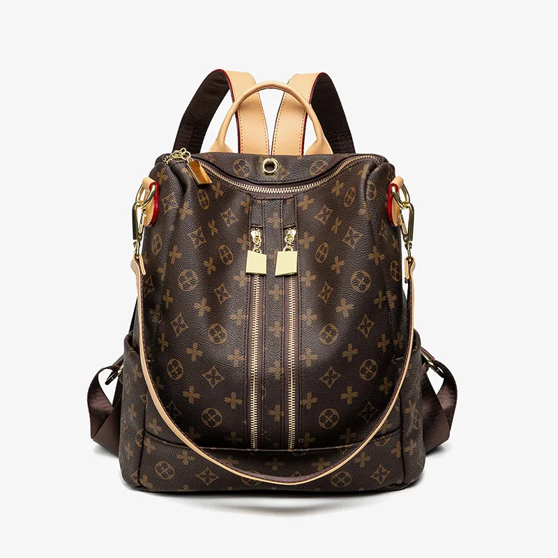 Vintage Women Luxury Brand Design Backpack Tourist Monogram Anti-theft Pack Bag Big Capacity Bags for Girl with Letter Printing
Vintage Women Luxury Brand Design Backpack Tourist Monogram Anti-theft Pack Bag Big Capacity Bags for Girl with Letter Printing