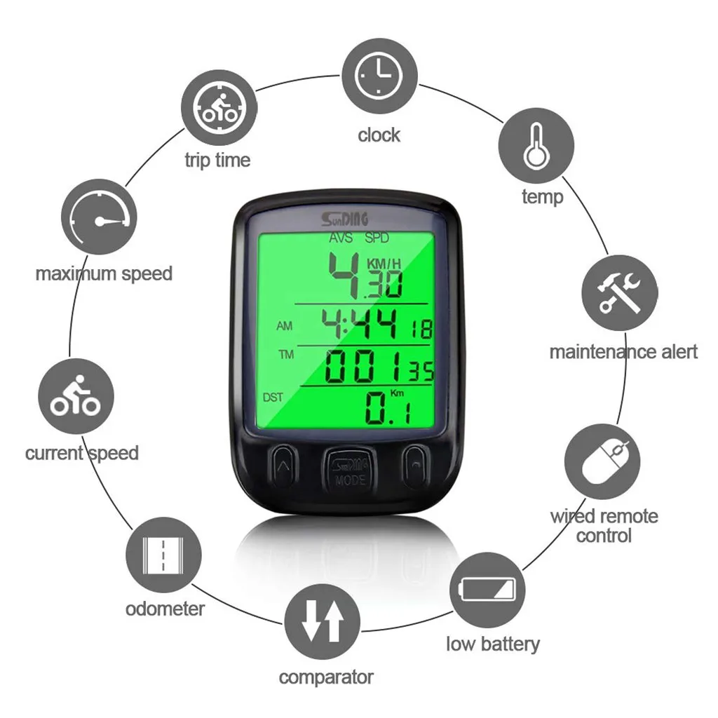 Bicycle Computer Waterproof Digital LCD Cycle Bike Computer Stopwatch Wire Odometer Speedometer Cycling 6.68
Bicycle Computer Waterproof Digital LCD Cycle Bike Computer Stopwatch Wire Odometer Speedometer Cycling 6.68