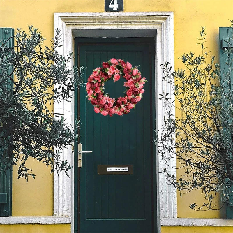 20'' Rose Flower Wreath Handmade Artificial Floral Spring Garland for front Door Wall Wedding Party Farmhouse Home Decoration
20'' Rose Flower Wreath Handmade Artificial Floral Spring Garland for front Door Wall Wedding Party Farmhouse Home Decoration