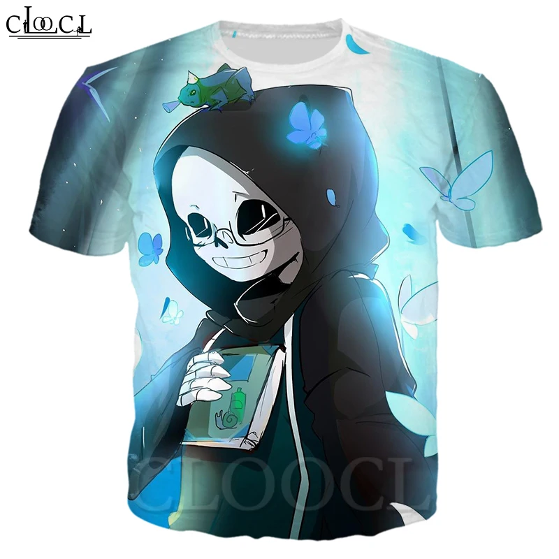 CLOOCL новые игры Undertale мужские и женские футболки с 3D принтом Летняя Повседневная