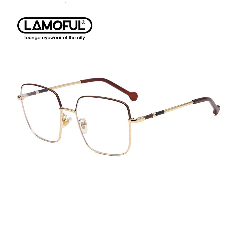 LAMOFUL 2021 Metal Spectacle Fashion Rectangular Optical Frames Blue Light Blocking Glasses for Working with Comeputer 66017
LAMOFUL 2021 Metal Spectacle Fashion Rectangular Optical Frames Blue Light Blocking Glasses for Working with Comeputer 66017