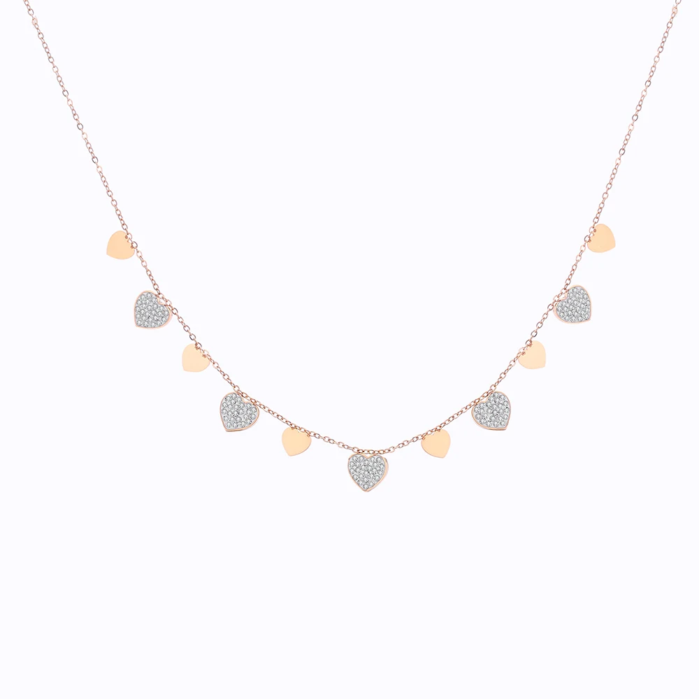 Heart Chokers Necklaces for Women Bohemia High Quality Stainless Steel Rose Gold Color Statement Jewelry Collier Femme 2020
Heart Chokers Necklaces for Women Bohemia High Quality Stainless Steel Rose Gold Color Statement Jewelry Collier Femme 2020