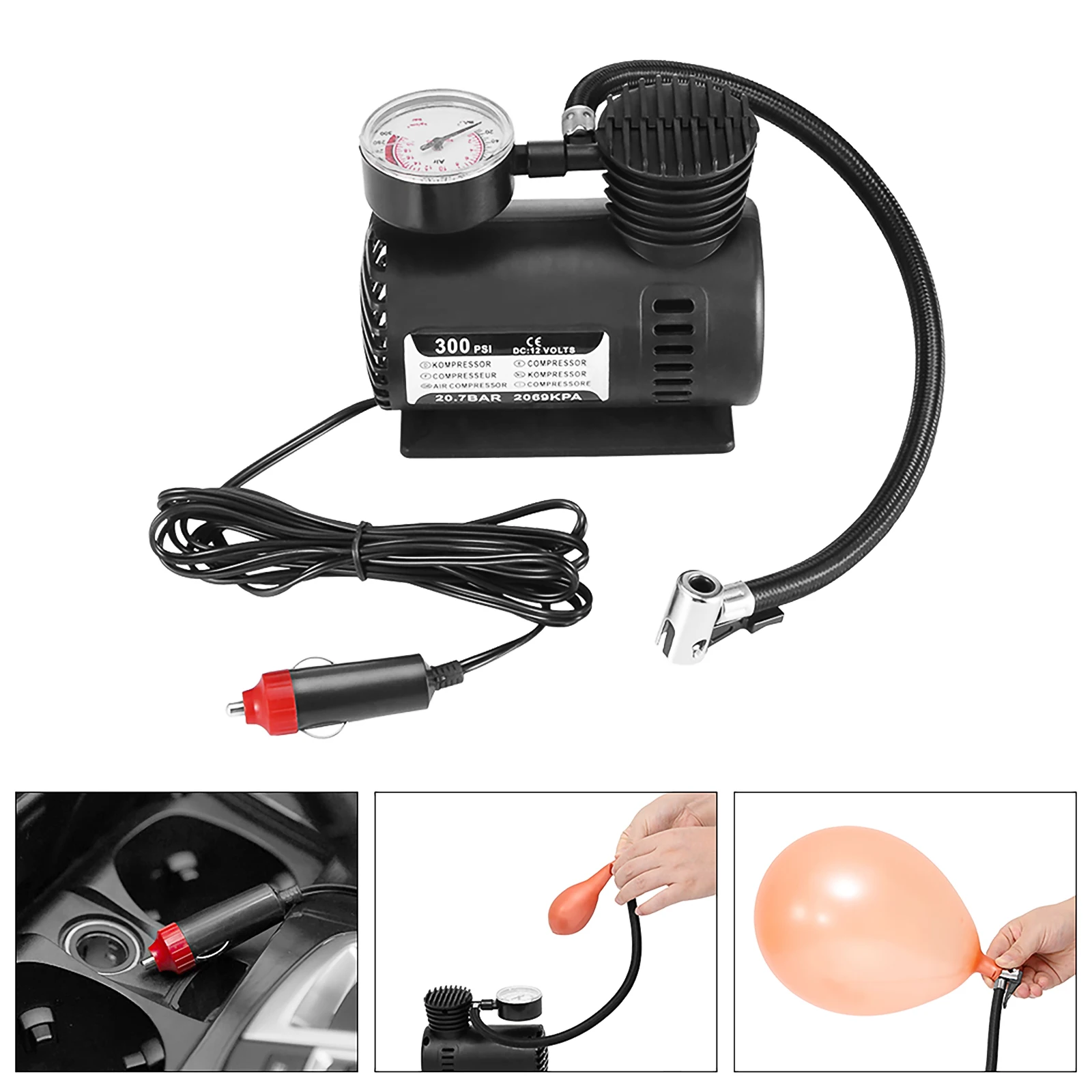 Car Air Pump Mini 12V Air Compressor Electric Air Pump With Nozzle Adapter Car Tire Inflator For Car Bicycle Boat Motorcycle
Car Air Pump Mini 12V Air Compressor Electric Air Pump With Nozzle Adapter Car Tire Inflator For Car Bicycle Boat Motorcycle