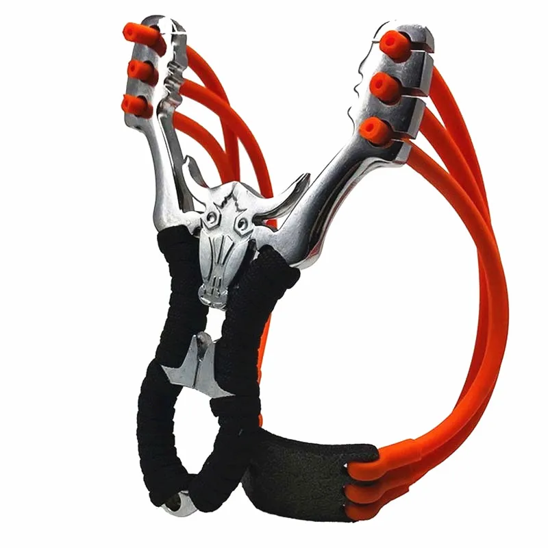 

High quality outdoor hunting shooting alloy slingshot wristband bow with quality rubber match shooting game 2019 new