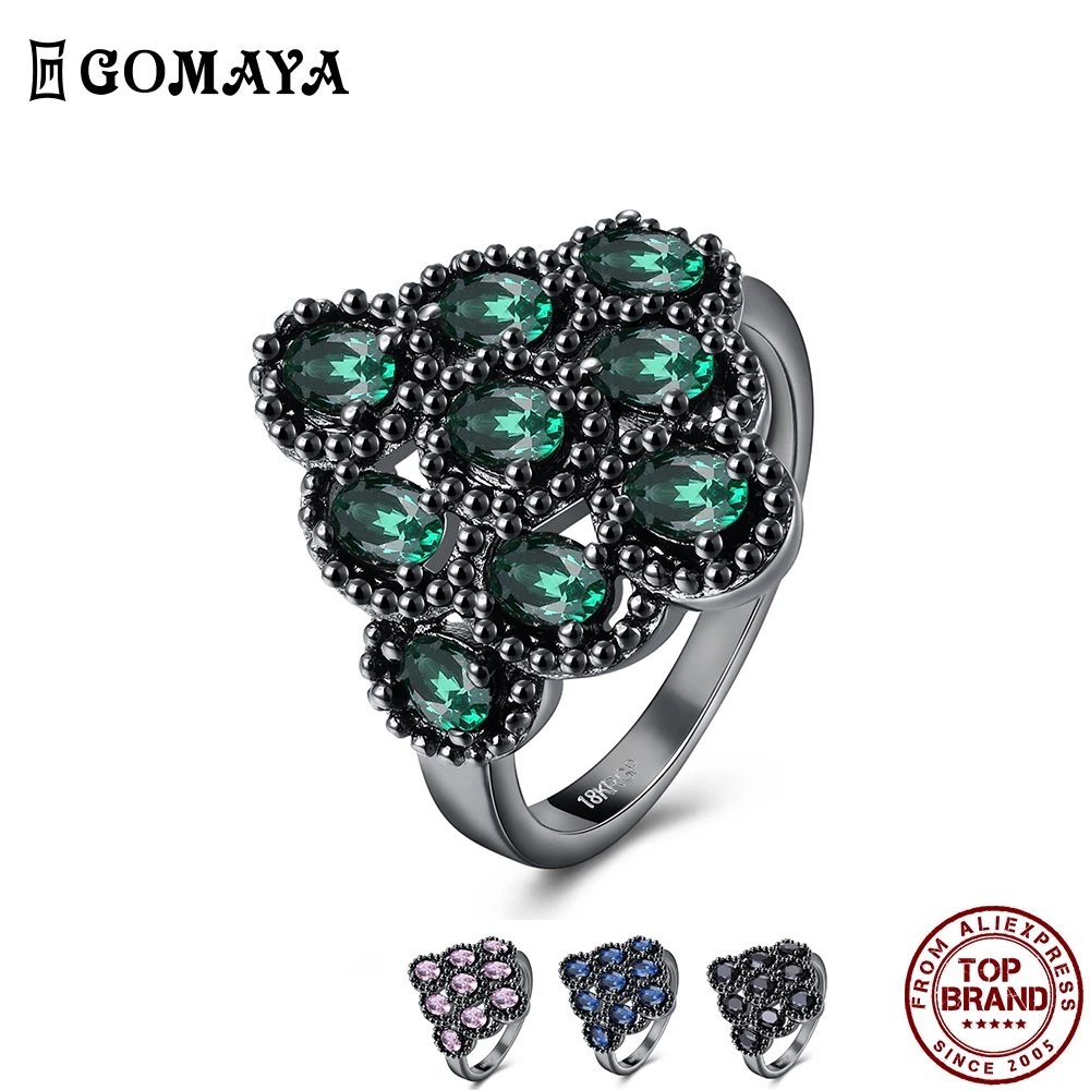 GOMAYA Oval Pave Inlay Square Clear Zircon Women Rings Unique Design Trendy Ring Festival Anniversary Jewelry Gift For Friend
GOMAYA Oval Pave Inlay Square Clear Zircon Women Rings Unique Design Trendy Ring Festival Anniversary Jewelry Gift For Friend