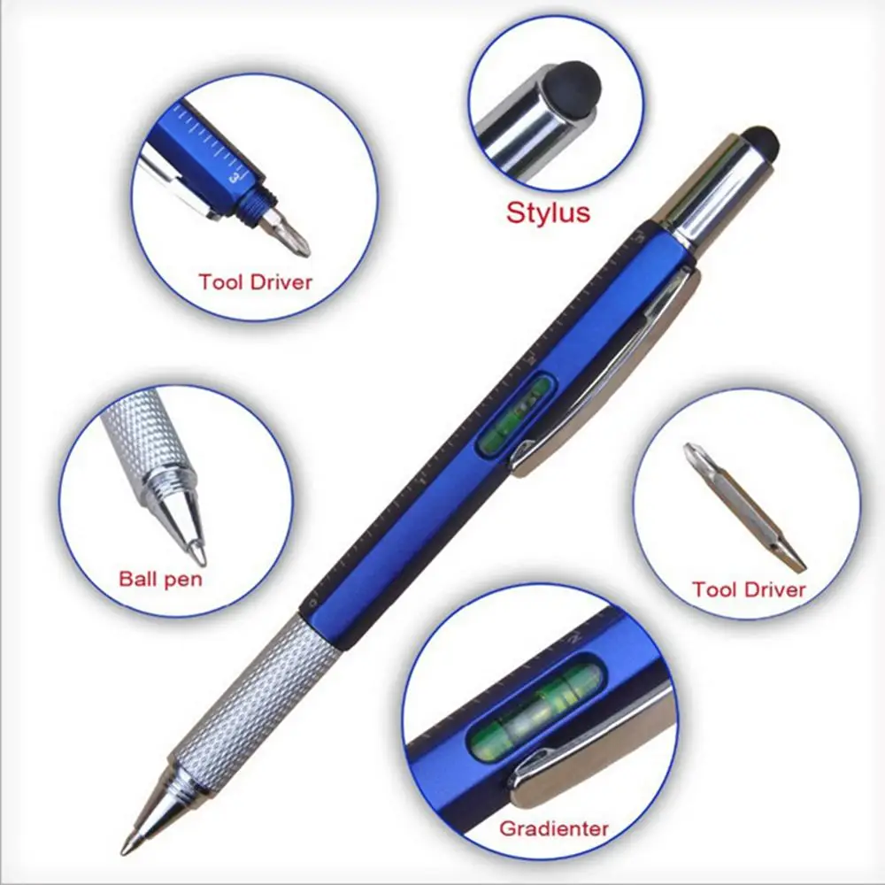 Multifunctional Ballpoint Pen Touching Level Screwdriver Rod Silver Stationery Small with Pen Ballpoint Refill Gift Blue F0U2
Multifunctional Ballpoint Pen Touching Level Screwdriver Rod Silver Stationery Small with Pen Ballpoint Refill Gift Blue F0U2